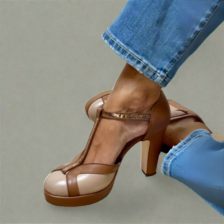 Elegant women's heeled sandals for all-day comfort, perfect for summer parties & dressy occasions.