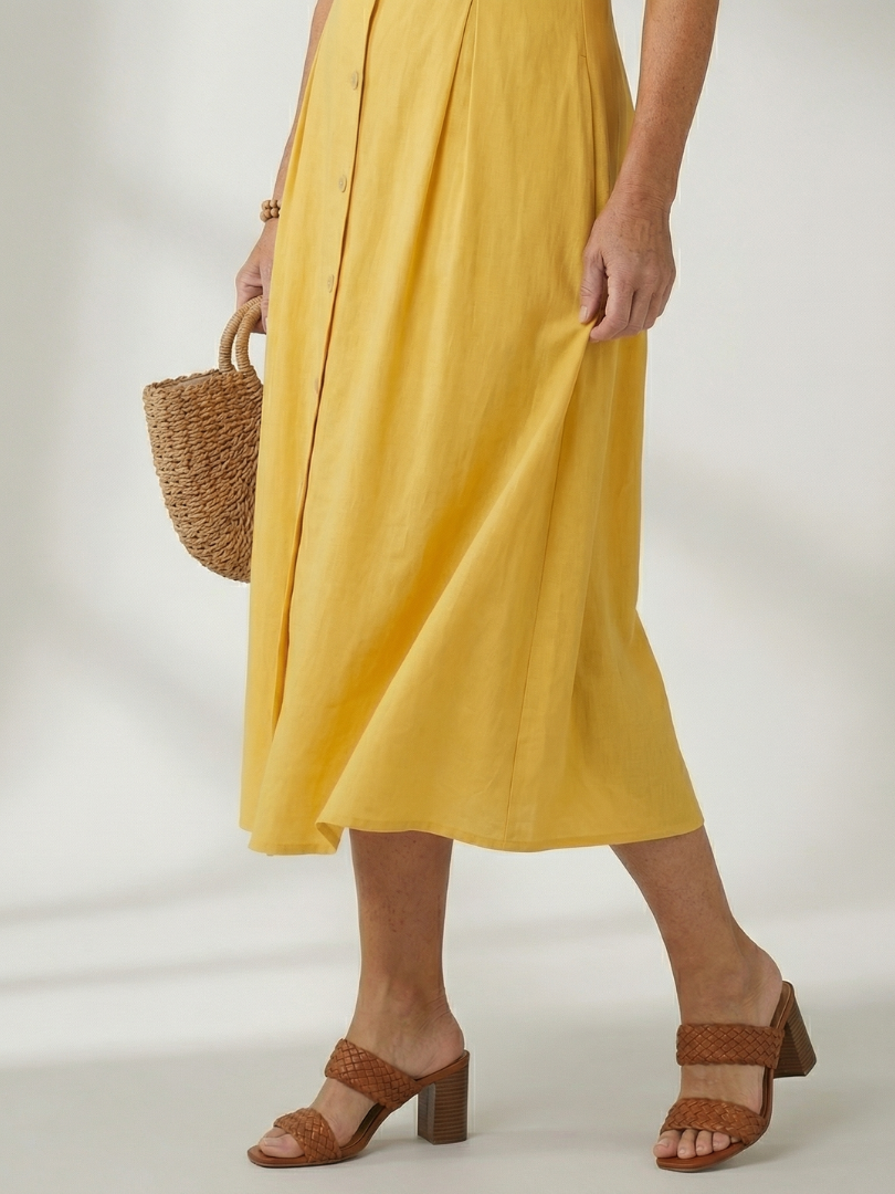 Elegant sleeveless midi dress for women, comfortable and stylish summer wear.