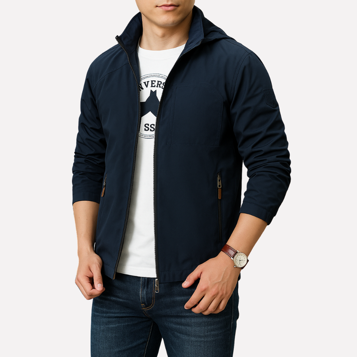 Stylish men's transitional jacket, ideal for spring & autumn. Lightweight outerwear for versatile casual fashion.