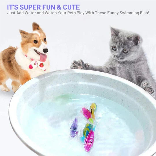 Durable interactive swimming fish pet toy; exciting water enrichment for active pets.