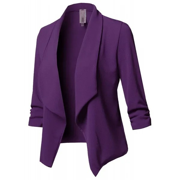 Women's lightweight open front blazer. Versatile, elegant, and professional for all season office wear.
