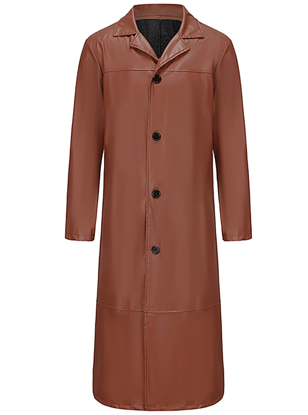 Sophisticated men's navy overcoat, long fit, essential elegant outerwear for autumn.