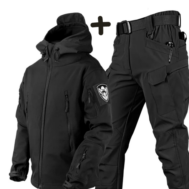 Durable men's multi-pocket cargo pants from tactical set, perfect for outdoor utility and rugged style.