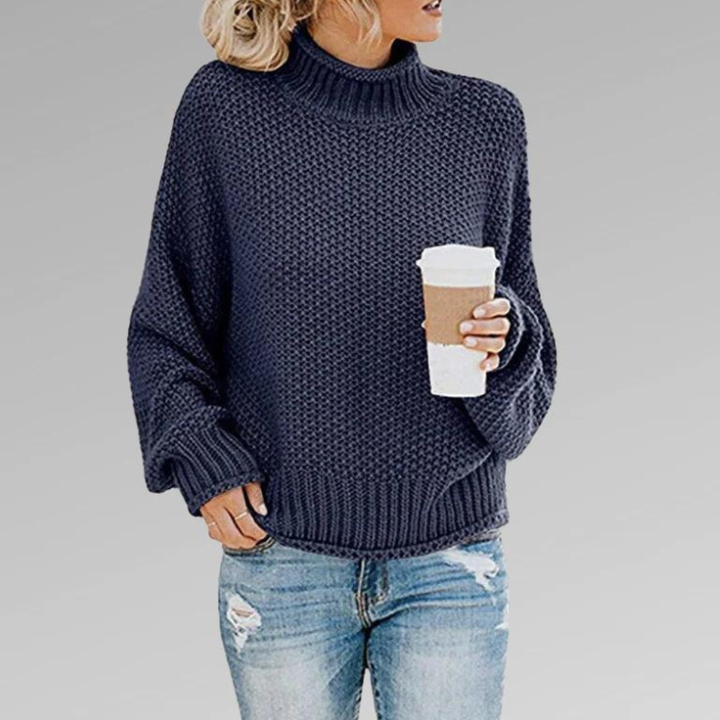 Classy women's knitwear, Scandinavian style sweater for versatile & cozy everyday fashion.