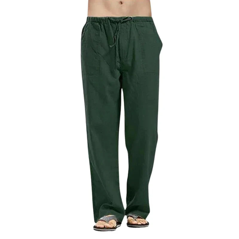 Fashionable men's oversized pants, breathable and relaxed fit for ultimate summer comfort.