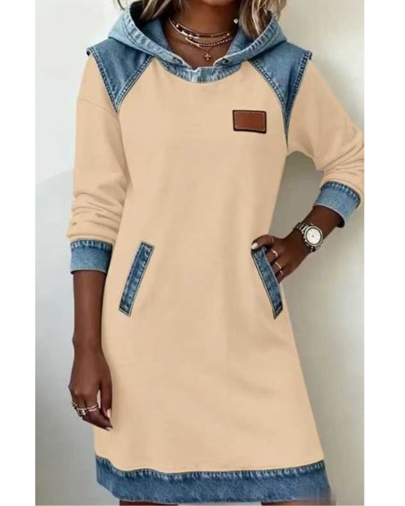 Comfortable women's hooded casual dress for effortless style. A modern and versatile piece for daily wear.