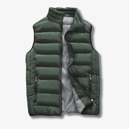 Soft, stylish men's layering vest. Warm outerwear, ideal for fall & winter casual style and versatile wear.