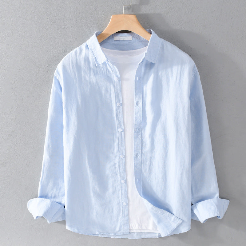 Comfortable men's relaxed fit casual shirt with long sleeves, offering all-day wear and a stylish look.