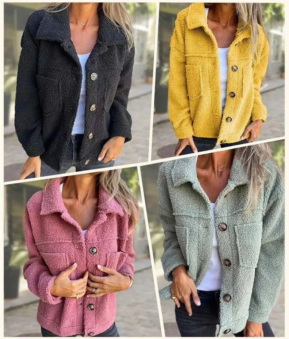 Effortless women's comfortable jacket. Stylish, relaxed fit for everyday casual wear & versatile layering outerwear.