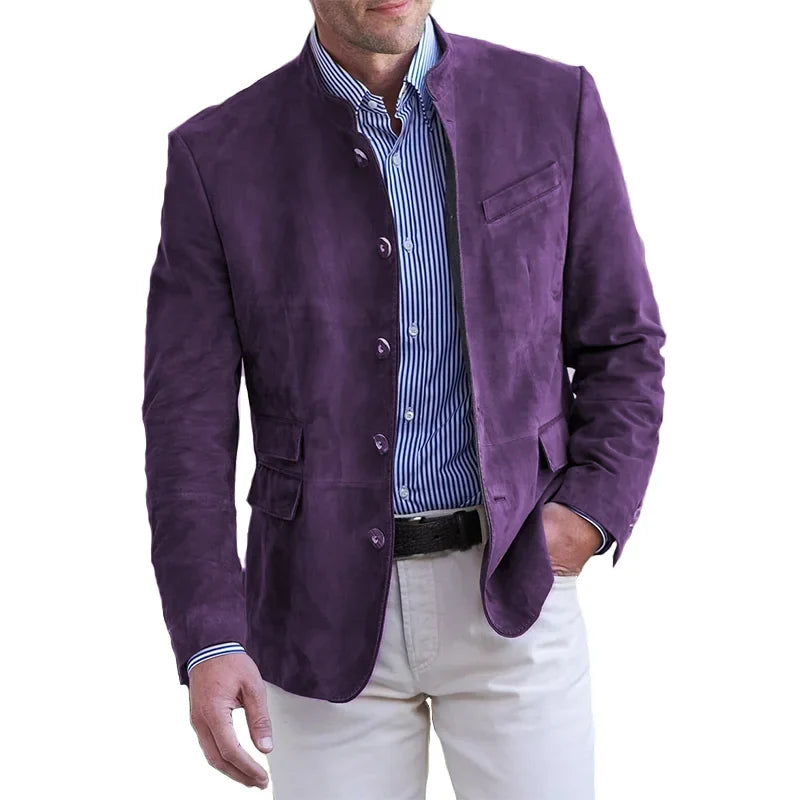 Durable men's classic button jacket for everyday outerwear, offering a stylish & versatile casual look.