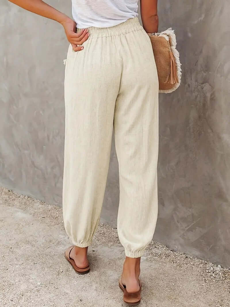 Women's Relaxed Fit Elastic Waist Pants