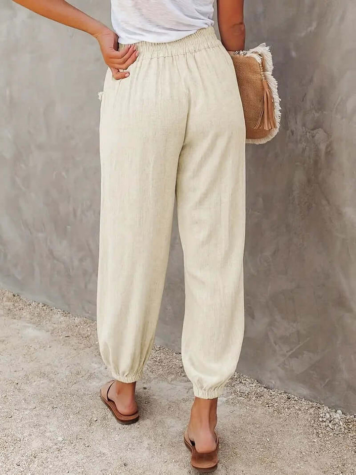 Women's Relaxed Fit Elastic Waist Pants
