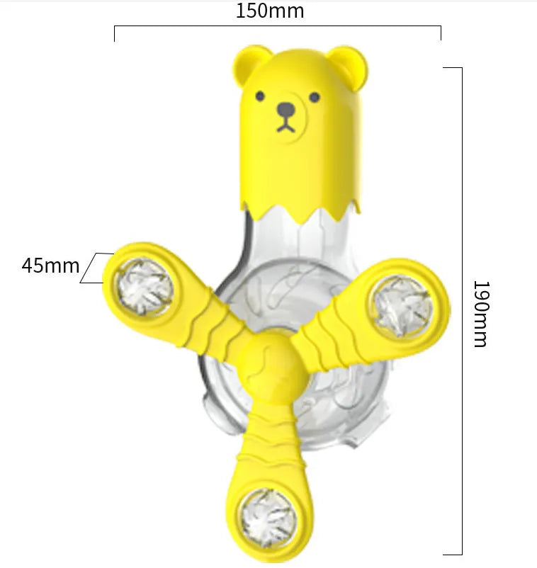 Pet interactive bear toy with rotating arms, a stimulating treat dispenser & slow feeder for cats & dogs.