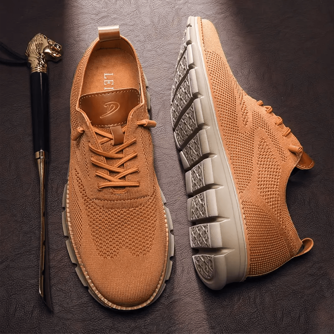 Comfortable men's casual shoes, breathable with perforated details & secure lace-up fit.