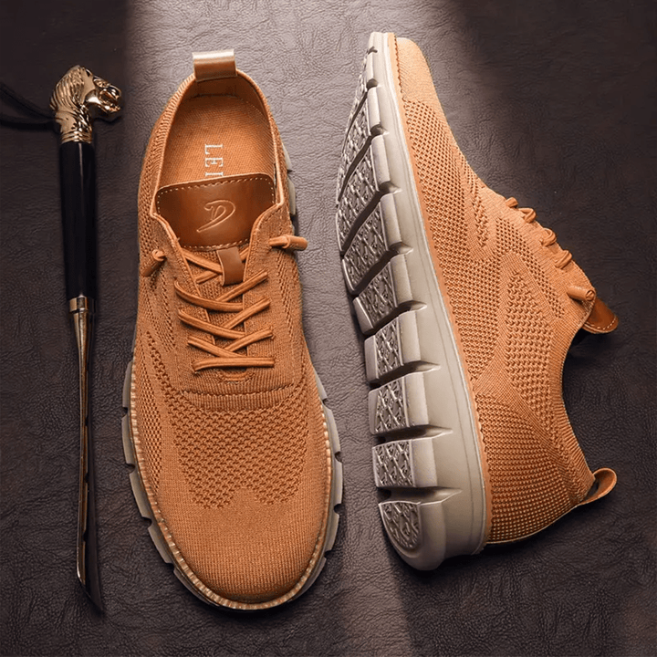 Comfortable men's casual shoes, breathable with perforated details & secure lace-up fit.