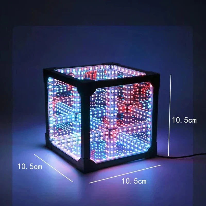 3D Cube Abyss Light with RGB LED, features a compact, vibrant infinity cube design, perfect for mood and gaming setups.