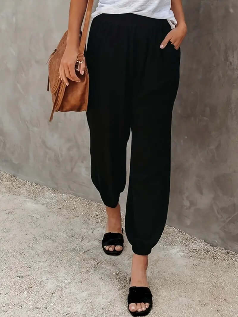 Women's Relaxed Fit Elastic Waist Pants