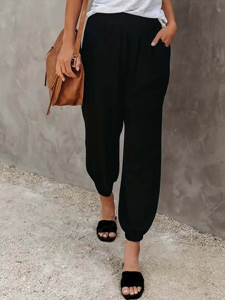 Women's Relaxed Fit Elastic Waist Pants