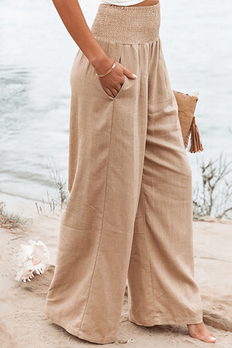 Women's Wide Leg Casual Trousers - Comfortable & Stylish