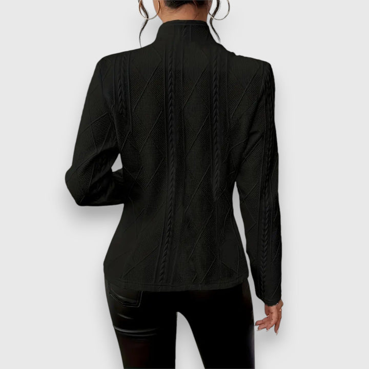 Elegant women's casual light spring jacket, a stylish layering piece for effortless everyday comfort.