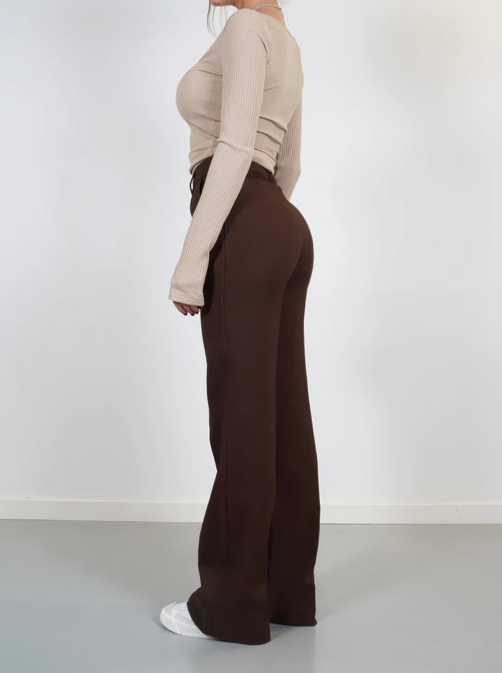 Women's Elegant High-Waisted Trousers