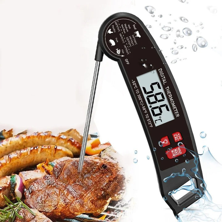Digital Food Thermometer with Backlit LCD