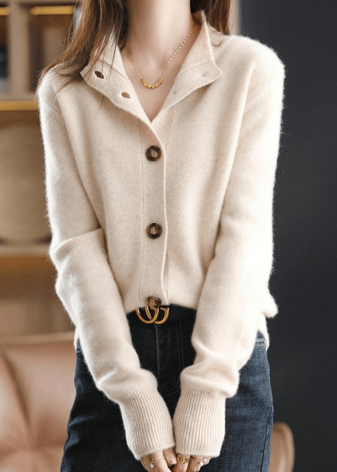 Chic women's button sweater, versatile knitwear for timeless style.