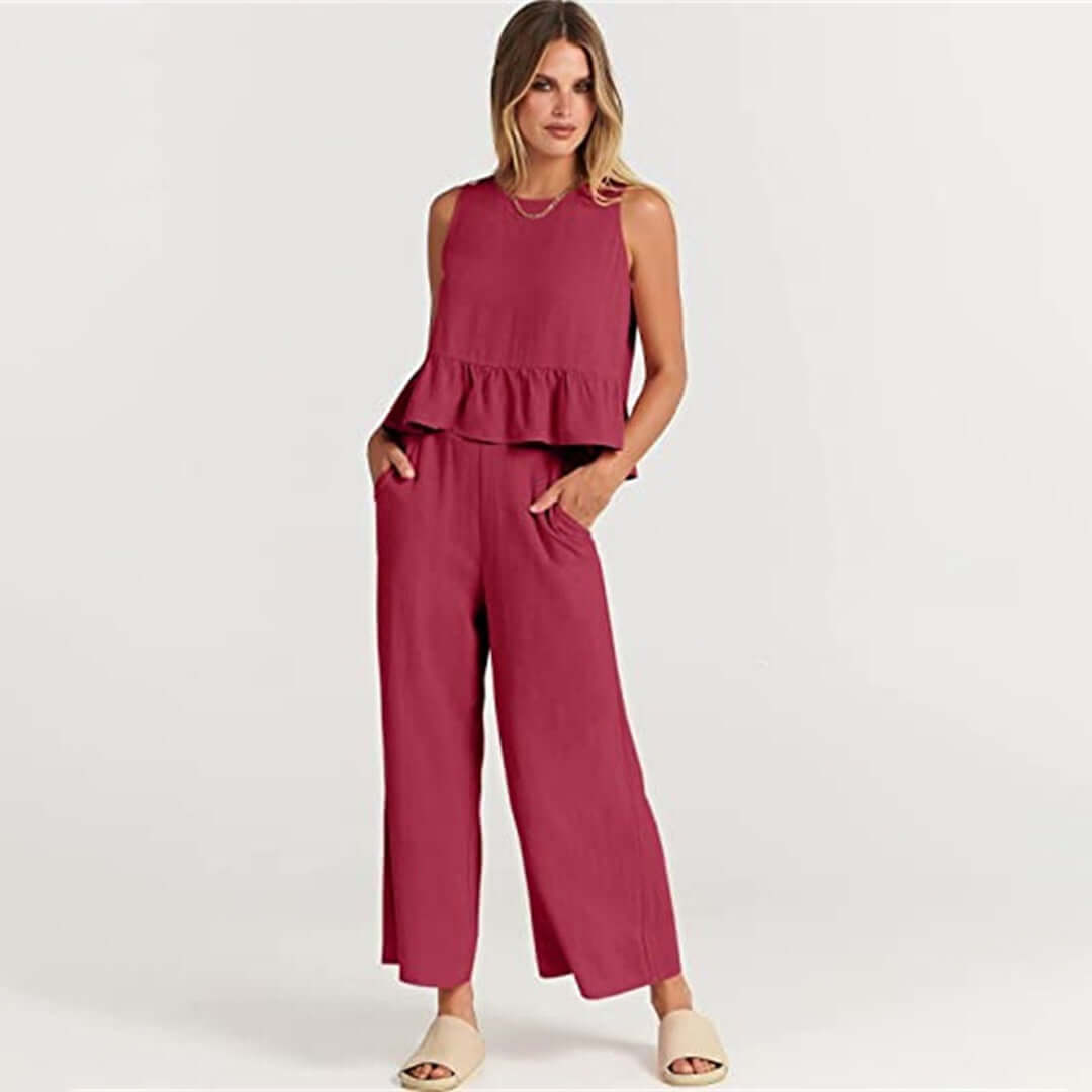 Women's Sky Blue 2-Piece Casual Set