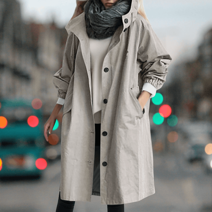 Women's Waterproof Teddy Trench Coat
