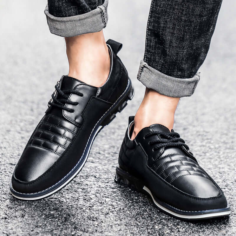 Men's Checked Lace-Up Shoes