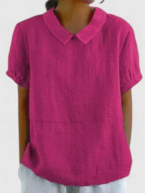 Sophisticated women's long-sleeve button-down shirt, ideal for office apparel & casual chic looks.