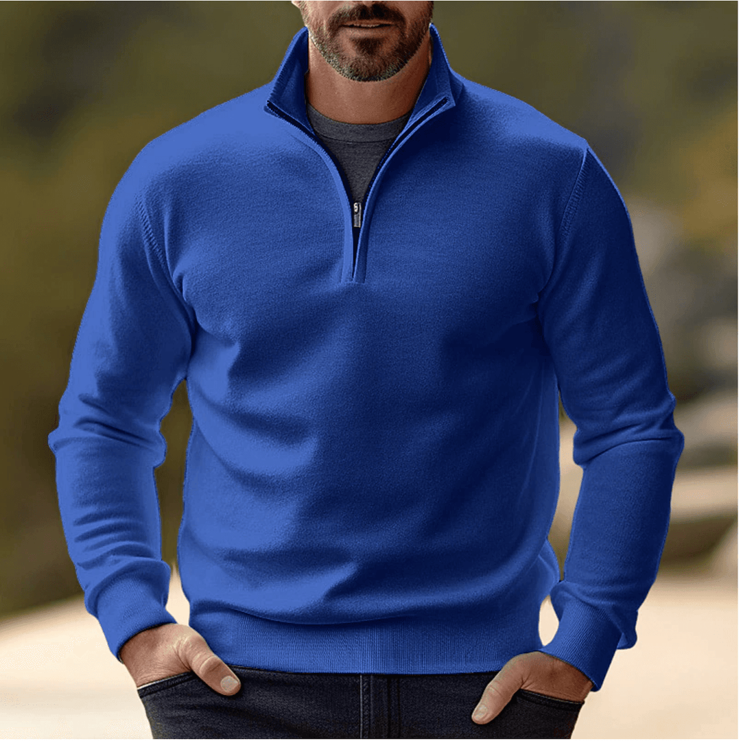 Men's Half-Zip Sweater - Soft Knit Layering