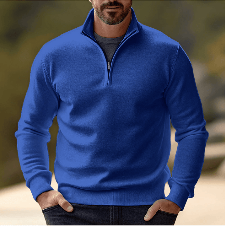 Men's Half-Zip Sweater - Soft Knit Layering