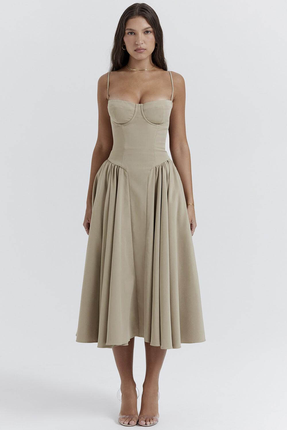 Women's Vintage Midi Dress