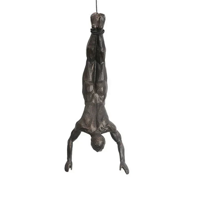 Decorative climbing figures sculpture set, a modern art piece for walls.