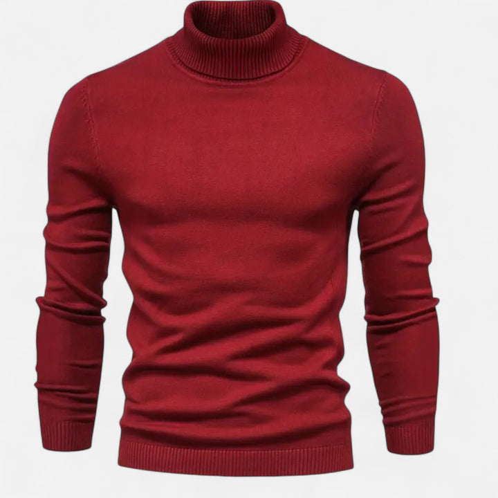 Men's casual pullover sweater with classic lapel neck. Ideal for stylish autumn and winter layering.