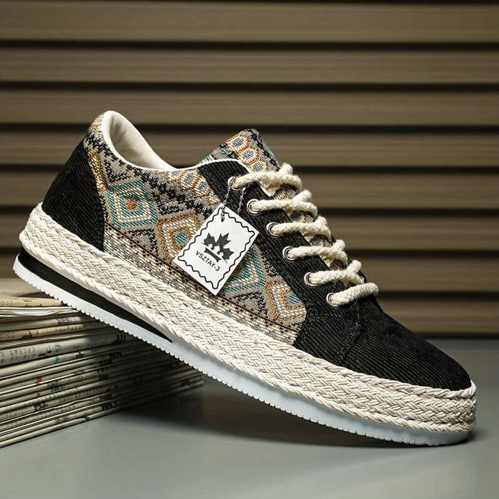 Men's Ethnic Canvas Trainers