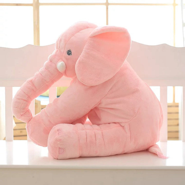 Versatile elephant plush pillow, serves as a soft toy and comfortable baby pillow for rest.