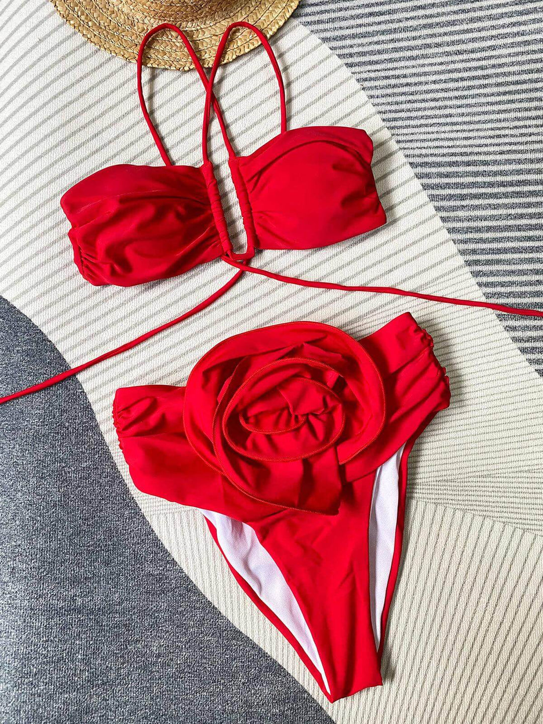 Women's Floral Halter Neck Bikini