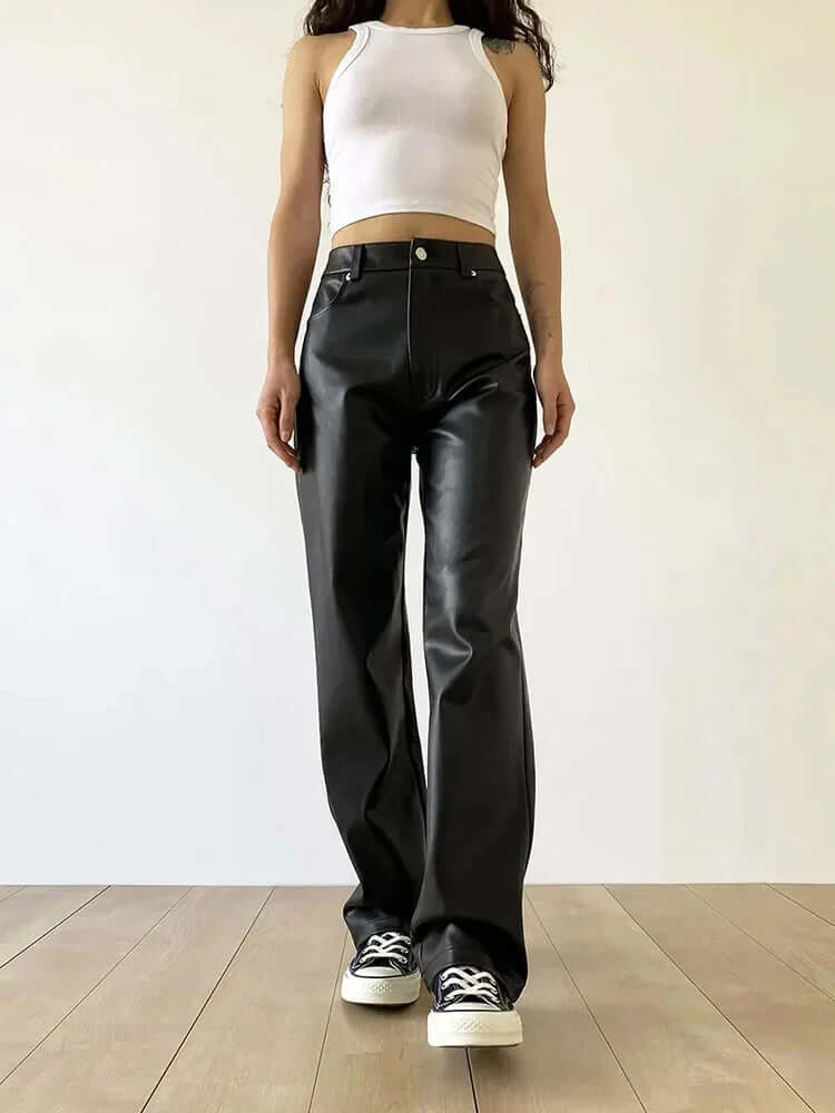 Women's High-Waist Straight Leg Vintage Pants