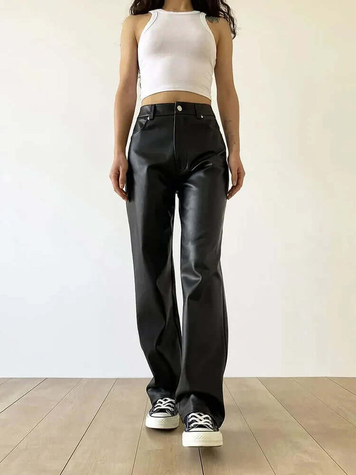 Women's High-Waist Straight Leg Vintage Pants