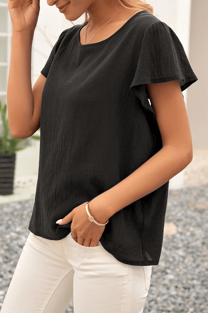 Women's Textured Crinkle Top - Relaxed Fit