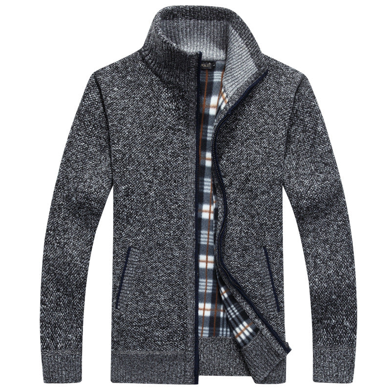 Comfortable men's full-zip jacket, great for casual wear, winter fashion, and easy layering.