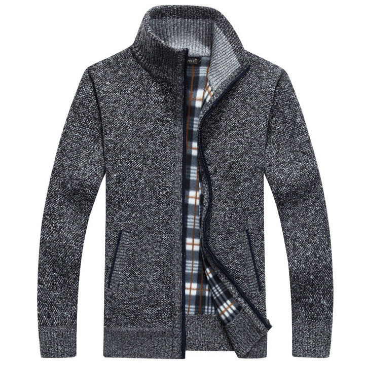 Comfortable men's full-zip jacket, great for casual wear, winter fashion, and easy layering.
