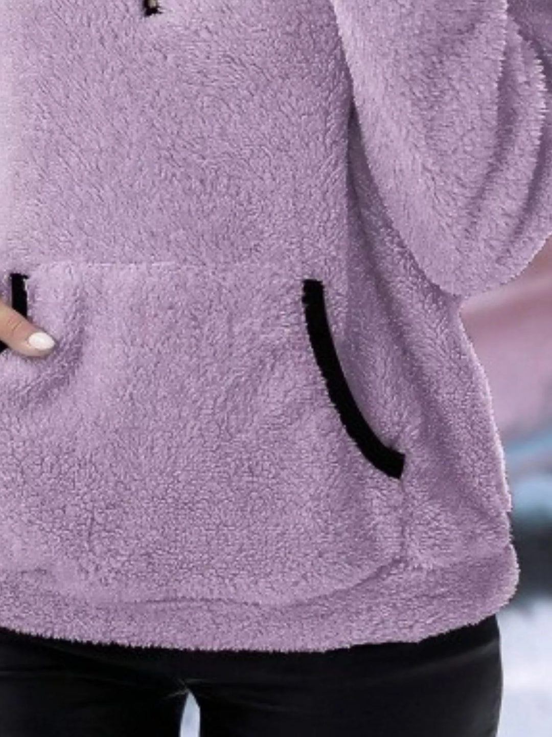 Stylish women's half-zip pullover, essential for winter fashion layering.