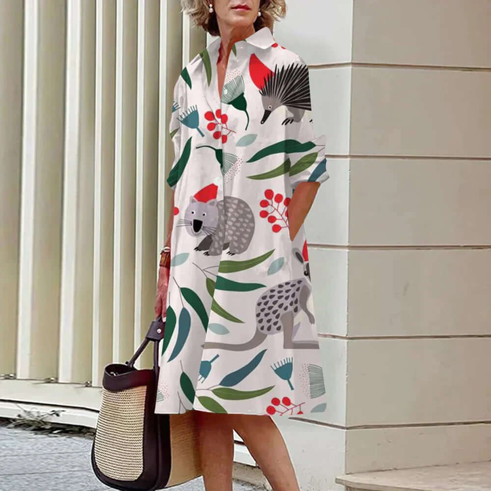 Stretch Fit Knee-Length Midi Dress