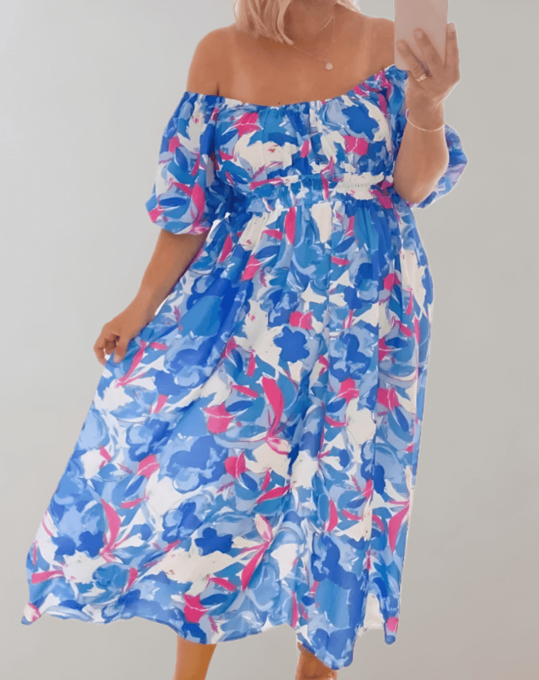 Women's Summer V-Neck Midi Dress