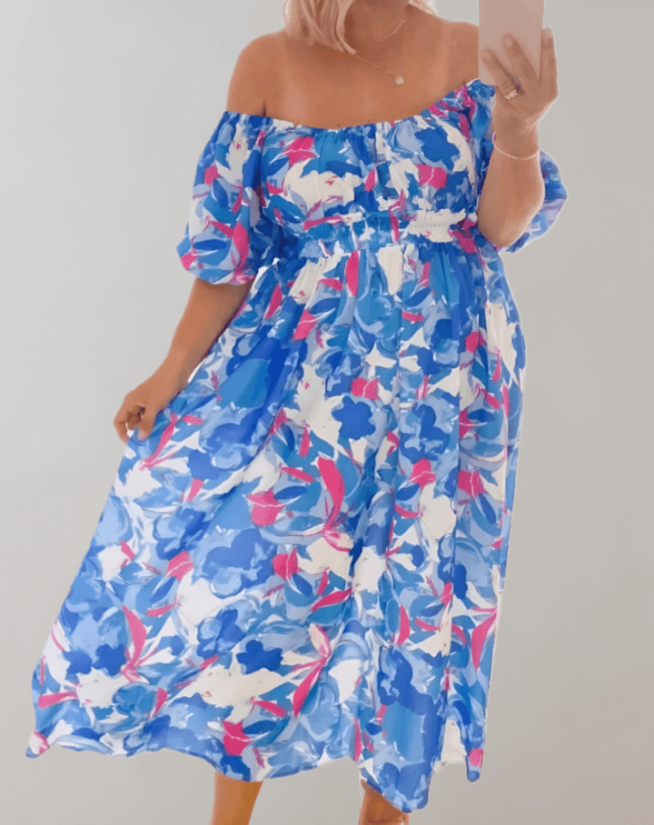 Women's Summer V-Neck Midi Dress