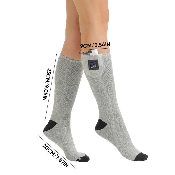 Plush, comfortable HeatWave rechargeable heated socks for men & women. Stay warm & active.