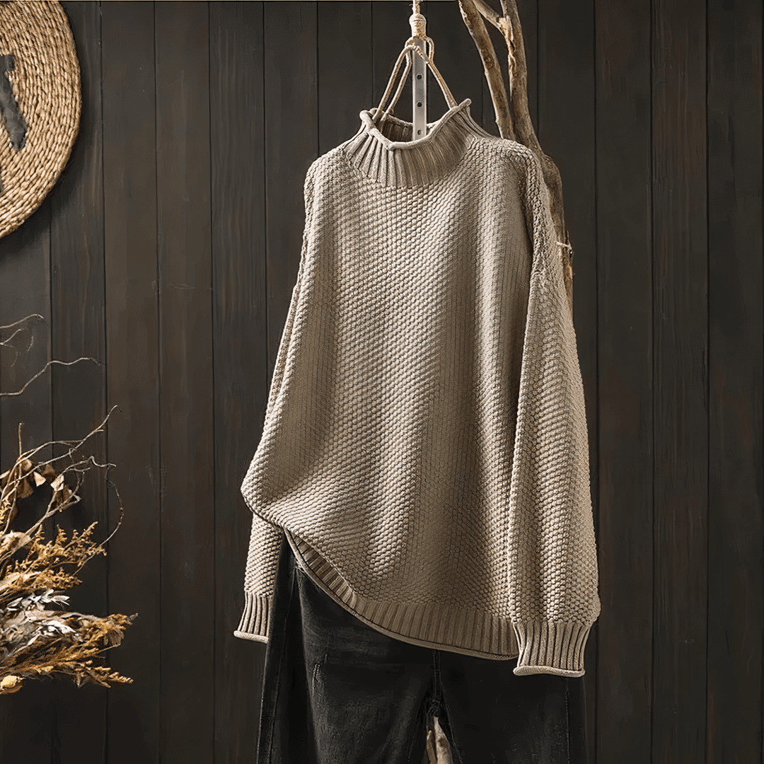 Women's Vintage-Inspired Turtleneck Sweater